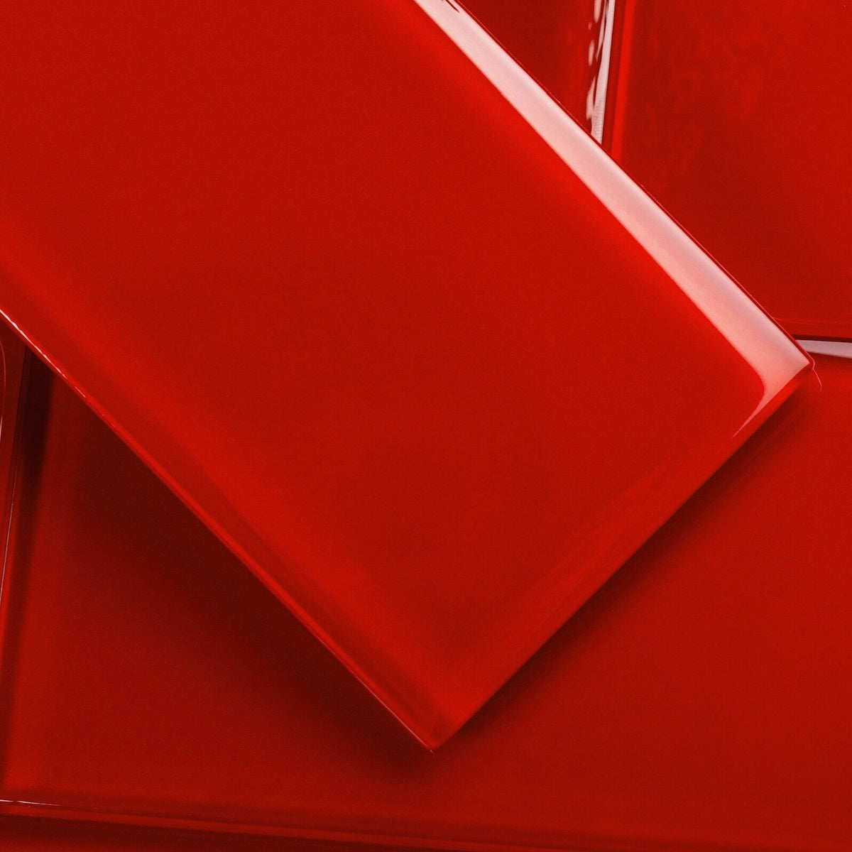 Giorbello Classic Premium Ruby Red 6-in x 12-in Glossy Glass Subway Wall Tile (5-sq. ft/ Carton)