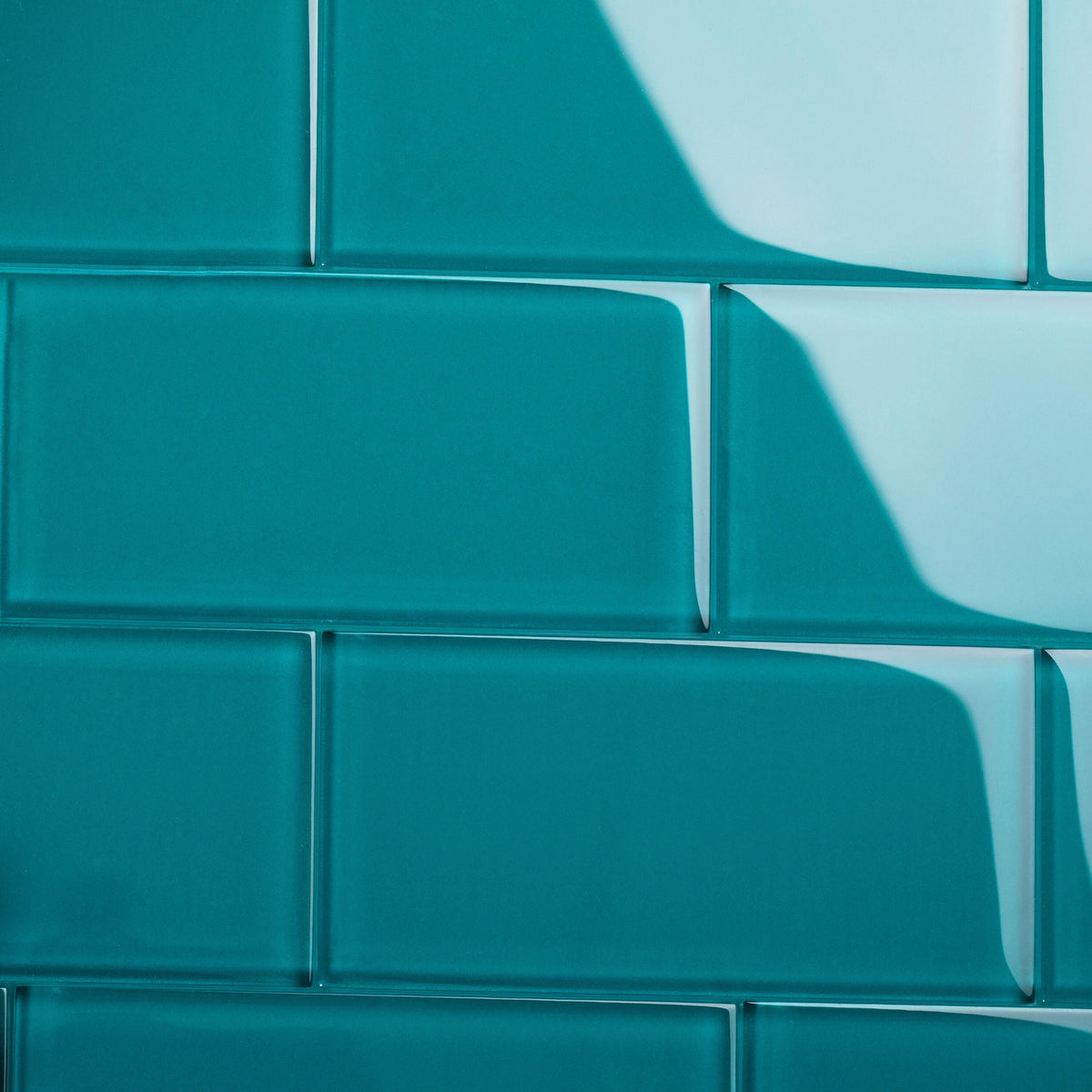 Giorbello Classic Premium Dark Teal 6-in x 12-in Glossy Glass Subway Wall Tile (5-sq. ft/ Carton)