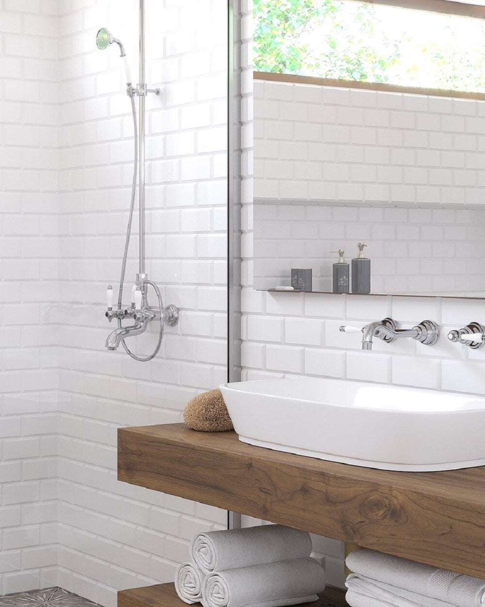 Apollo Tile (Sample) Wall Tile White 4-in x 6-in Polished Marble Subway Wall Tile