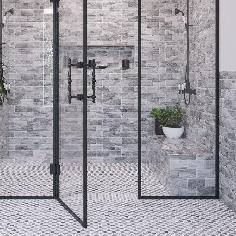 Apollo Tile (Sample) Wall Tile Gray 4-in x 6-in Polished Marble Subway Floor and Wall Tile