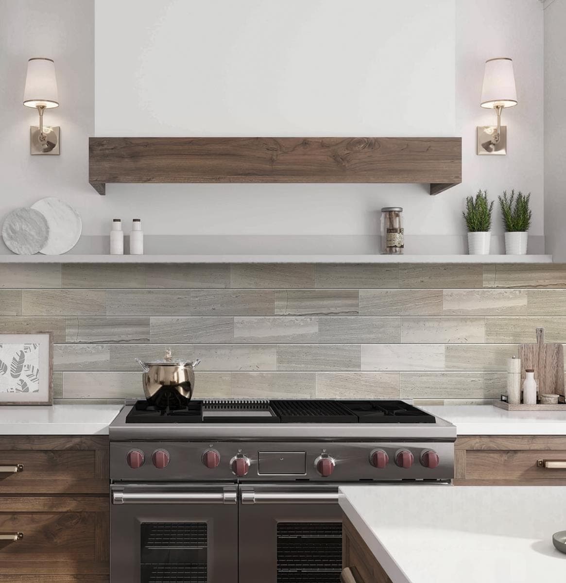 Apollo Tile Grandis Wooden Gray 4-in x 12-in Honed Natural Stone Marble Subway Floor and Wall Tile (5-sq. ft/ Carton)