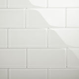 Giorbello Classic Premium Agreeable Gray 6-in x 12-in Glossy Glass Subway Wall Tile (5-sq. ft/ Carton)