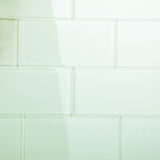 Giorbello (Sample) 6x12 glass subway tiles Winter Sage 6-in x 12-in Glossy Glass Brick Subway Wall Tile