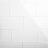 Giorbello Classic Premium Alabaster White 6-in x 12-in Glossy Glass Subway Wall Tile (5-sq. ft/ Carton)