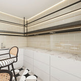 Giorbello (Sample) 6x12 Glass Subway Tiles Light Taupe 6-in x 12-in Glossy Glass Brick Subway Wall Tile