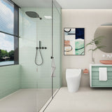 Giorbello (Sample) 3x6 glass subway tiles Winter Sage 3-in x 6-in Glossy Glass Brick Subway Wall Tile