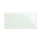 Giorbello (Sample) 6x12 glass subway tiles Dove White 6-in x 12-in Glossy Glass Brick Subway Wall Tile