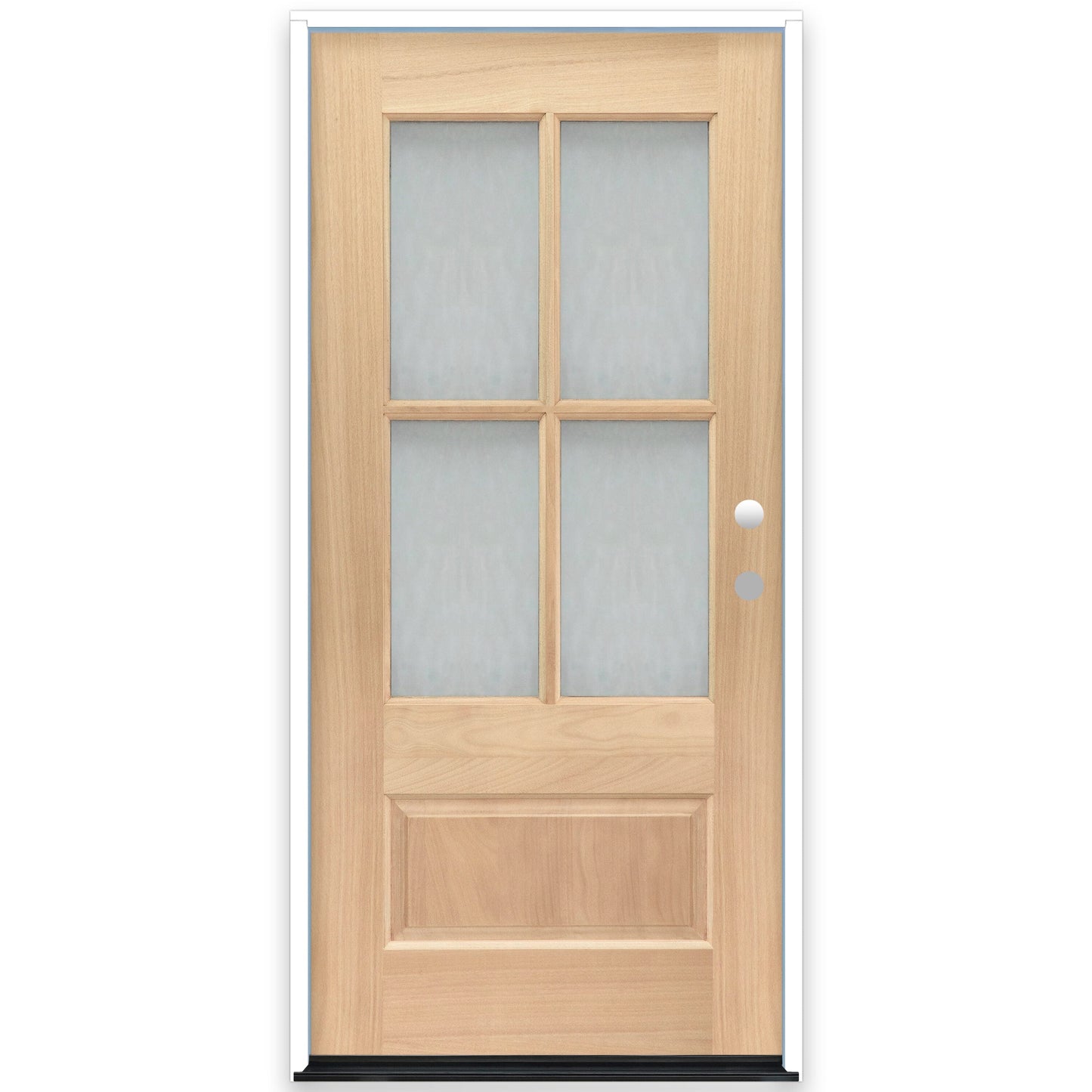 Creative Entryways Mahogany 3/4 Lite Prehung Front Door with Textured Glass