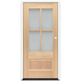 Creative Entryways Mahogany 3/4 Lite Prehung Front Door with Textured Glass