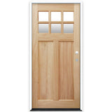 Creative Entryways 36-inch Craftsman Mahogany Front Door with Clear Glass