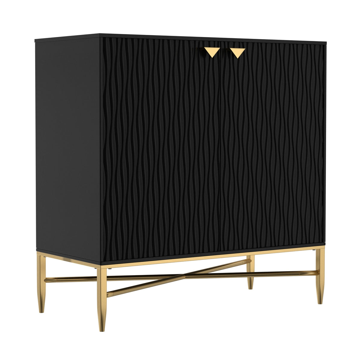 Clihome 15.75-in W x 32.87-in H Mdf Black Freestanding Utility Storage Cabinet