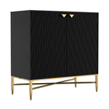 Clihome 15.75-in W x 32.87-in H Mdf Black Freestanding Utility Storage Cabinet