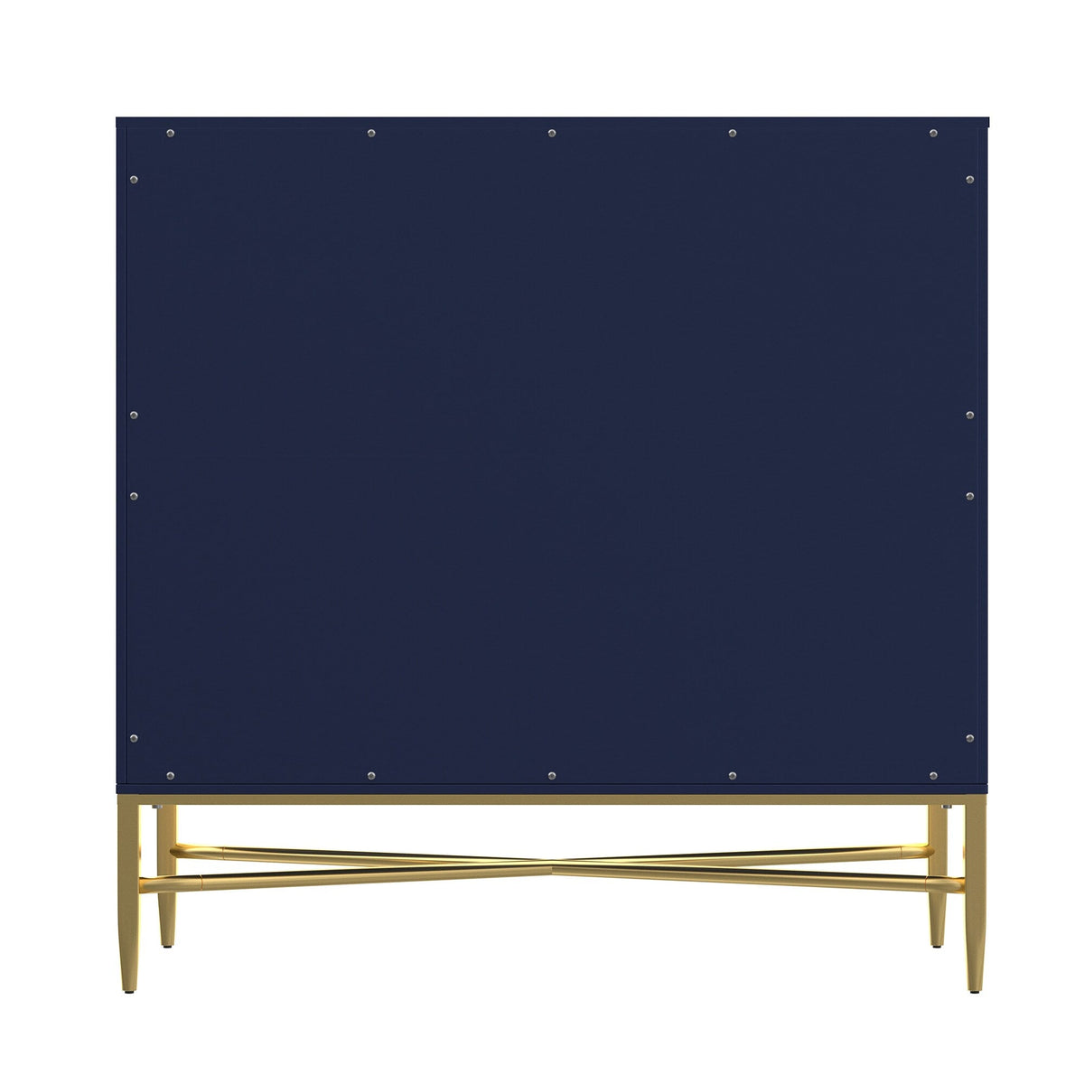 Clihome 15.75-in W x 32.87-in H Mdf Navy Freestanding Utility Storage Cabinet