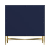 Clihome 15.75-in W x 32.87-in H Mdf Navy Freestanding Utility Storage Cabinet