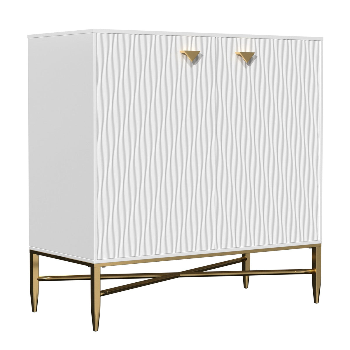 Clihome 15.75-in W x 32.87-in H Mdf White Freestanding Utility Storage Cabinet