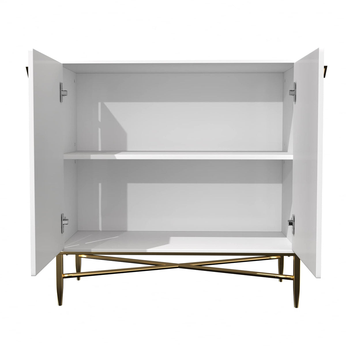 Clihome 15.75-in W x 32.87-in H Mdf White Freestanding Utility Storage Cabinet