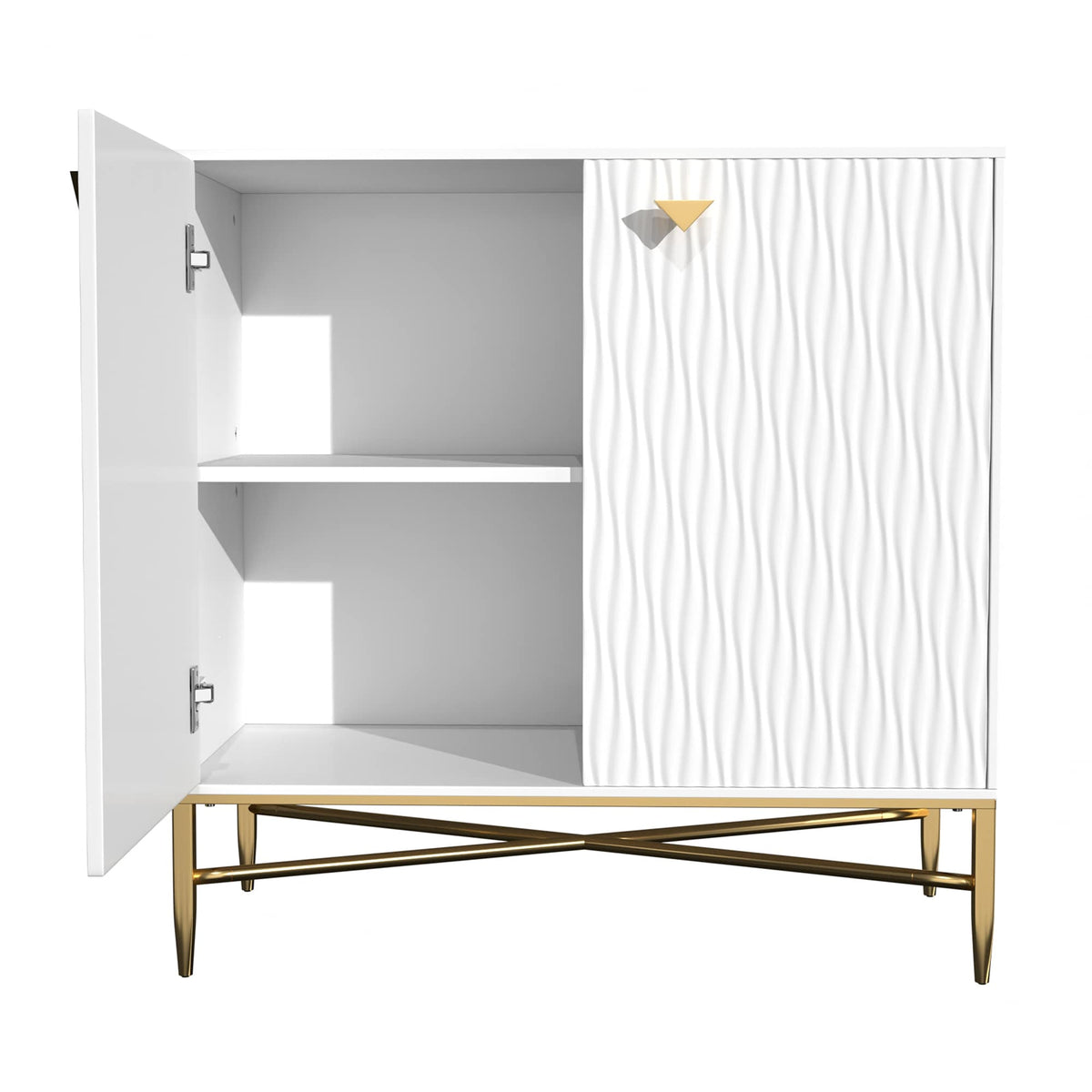 Clihome 15.75-in W x 32.87-in H Mdf White Freestanding Utility Storage Cabinet