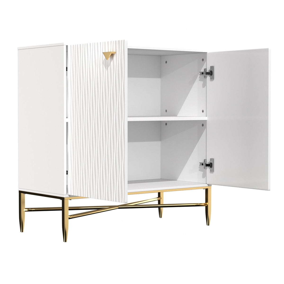 Clihome 15.75-in W x 32.87-in H Mdf White Freestanding Utility Storage Cabinet