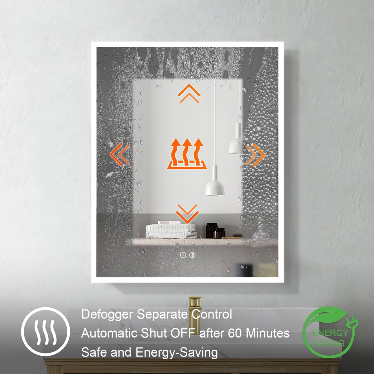 WELLFOR 24-in x 30-in Lighted LED Fog Free Surface/Recessed Mount Aluminum Mirrored Soft Close Medicine Cabinet