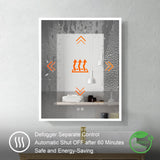WELLFOR 24-in x 30-in Lighted LED Fog Free Surface/Recessed Mount Aluminum Mirrored Soft Close Medicine Cabinet