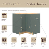 allen + roth Galway 36-in W x 34.5-in H x 24-in D Sage Diagonal Corner Base Fully Assembled Cabinet (Flat Panel Shaker Style)