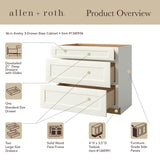 allen + roth Aveley 36-in W x 34.5-in H x 24-in D Linen 3-Drawer Base Fully Assembled Cabinet (Flat Panel Style)