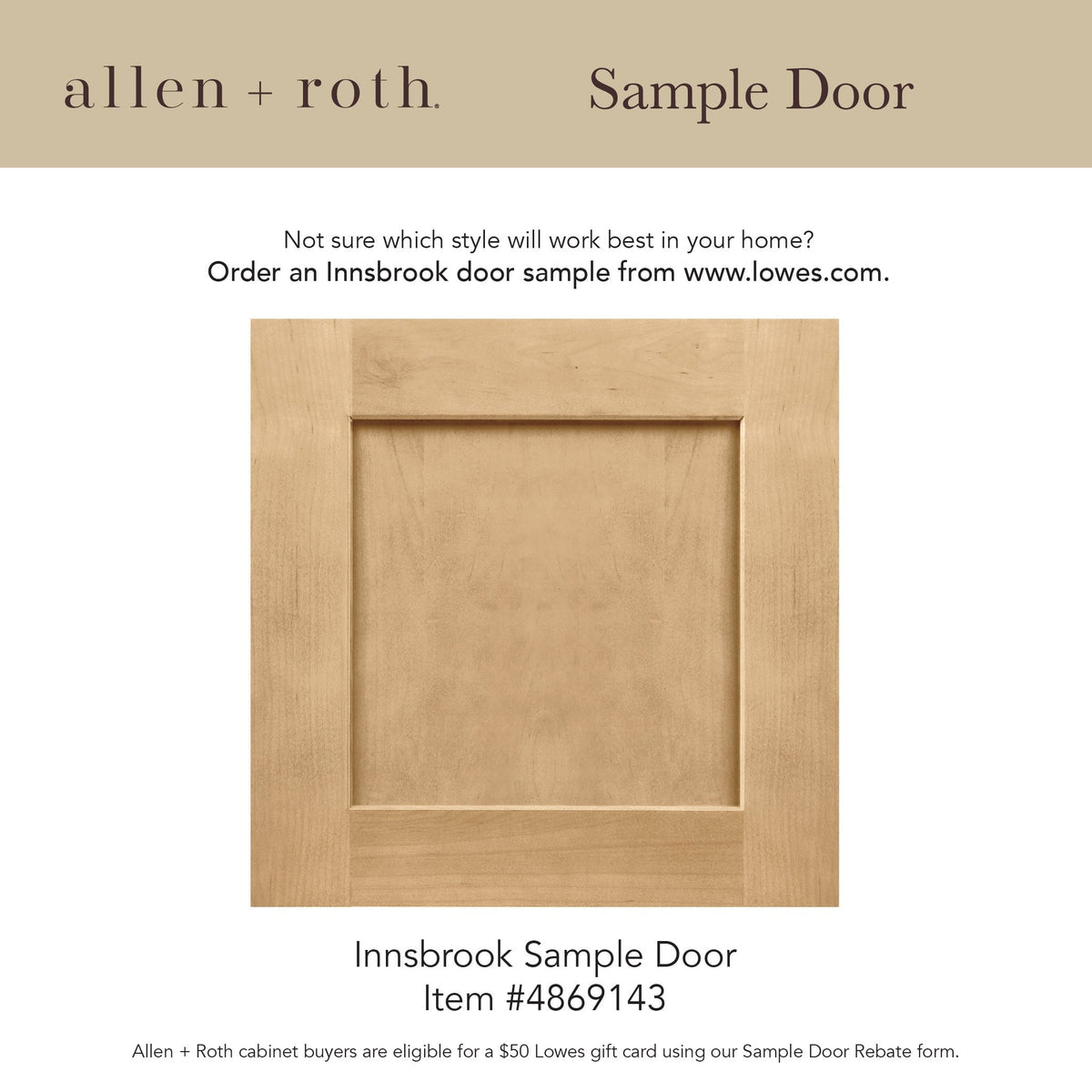 allen + roth Innsbrook 21-in W x 34.5-in H x 24-in D Rye 1-Drawer Base Fully Assembled Cabinet (Flat Panel Shaker Style)