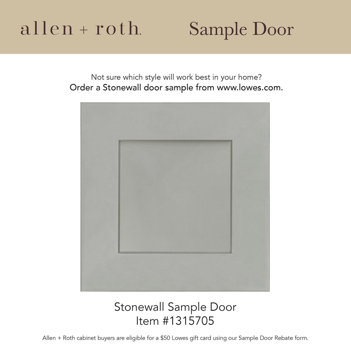 allen + roth Stonewall 36-in W x 34.5-in H x 24-in D Stone Diagonal Corner Base Fully Assembled Cabinet (Flat Panel Shaker Style)
