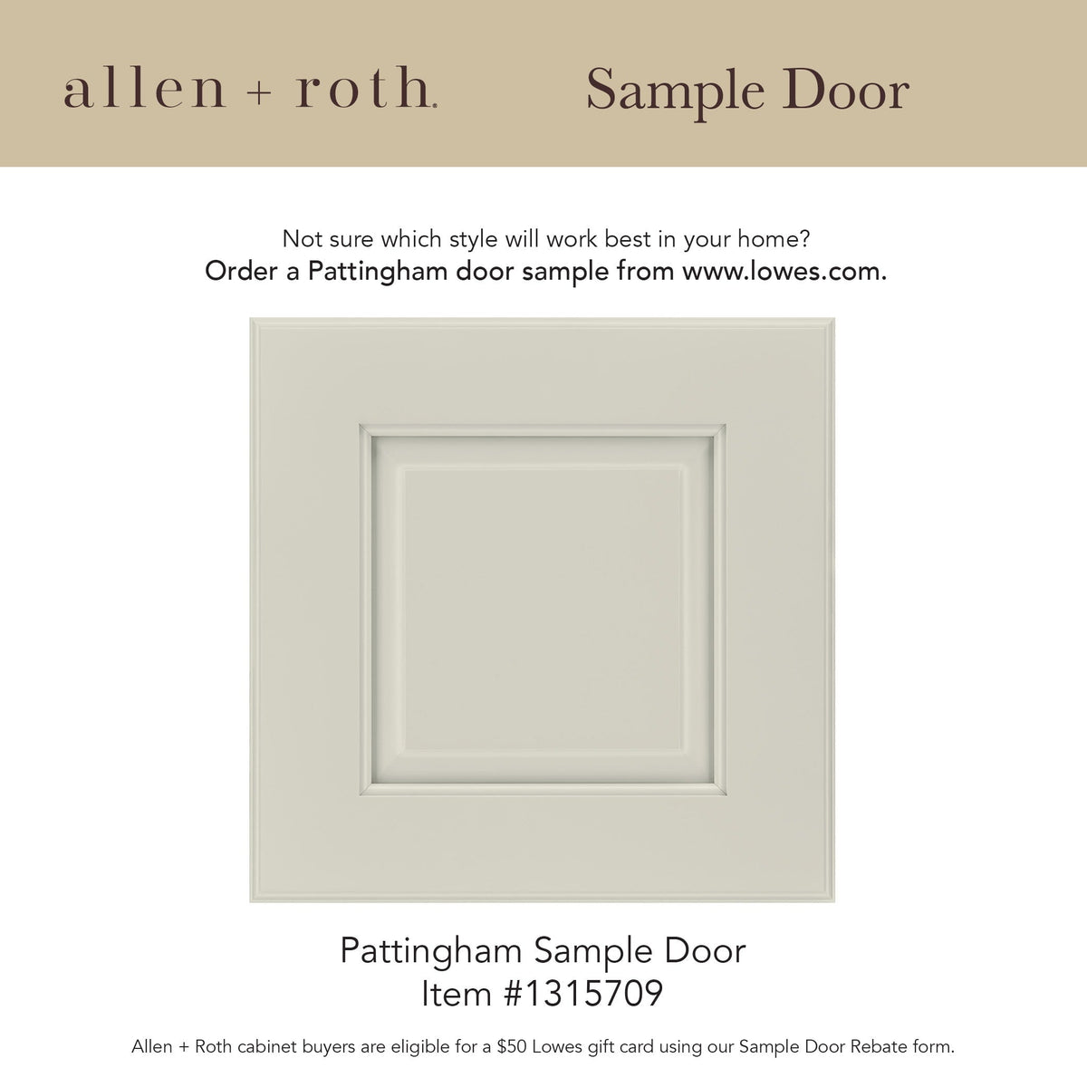 allen + roth Pattingham 27-in W x 34.5-in H x 24-in D Harbor Blind 1-Drawer Base Fully Assembled Cabinet (Raised Panel Square Style)