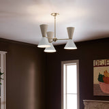 Kichler Phix 6-Light Gold Mid-century Chandelier