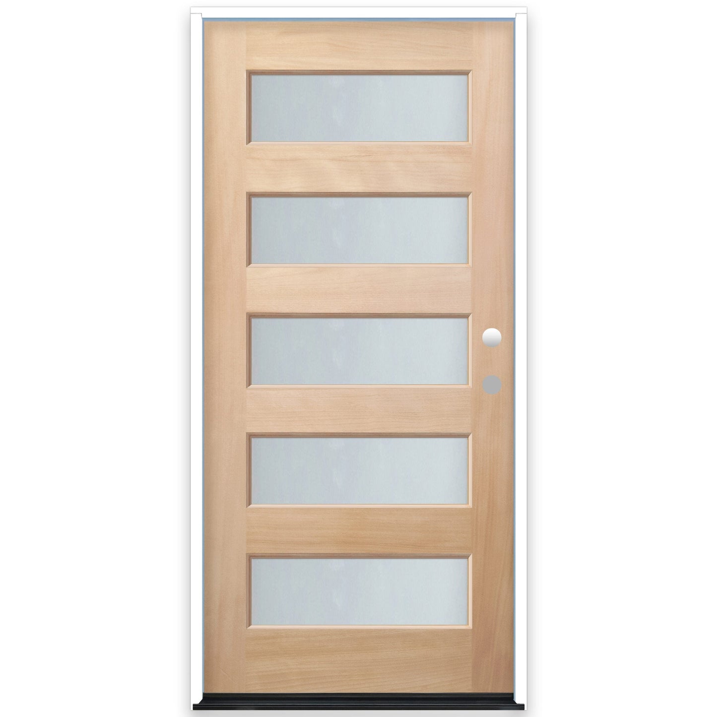 Creative Entryways 36-in x 80-in Unfinished Wood Full Lite Front Door with Frosted Glass