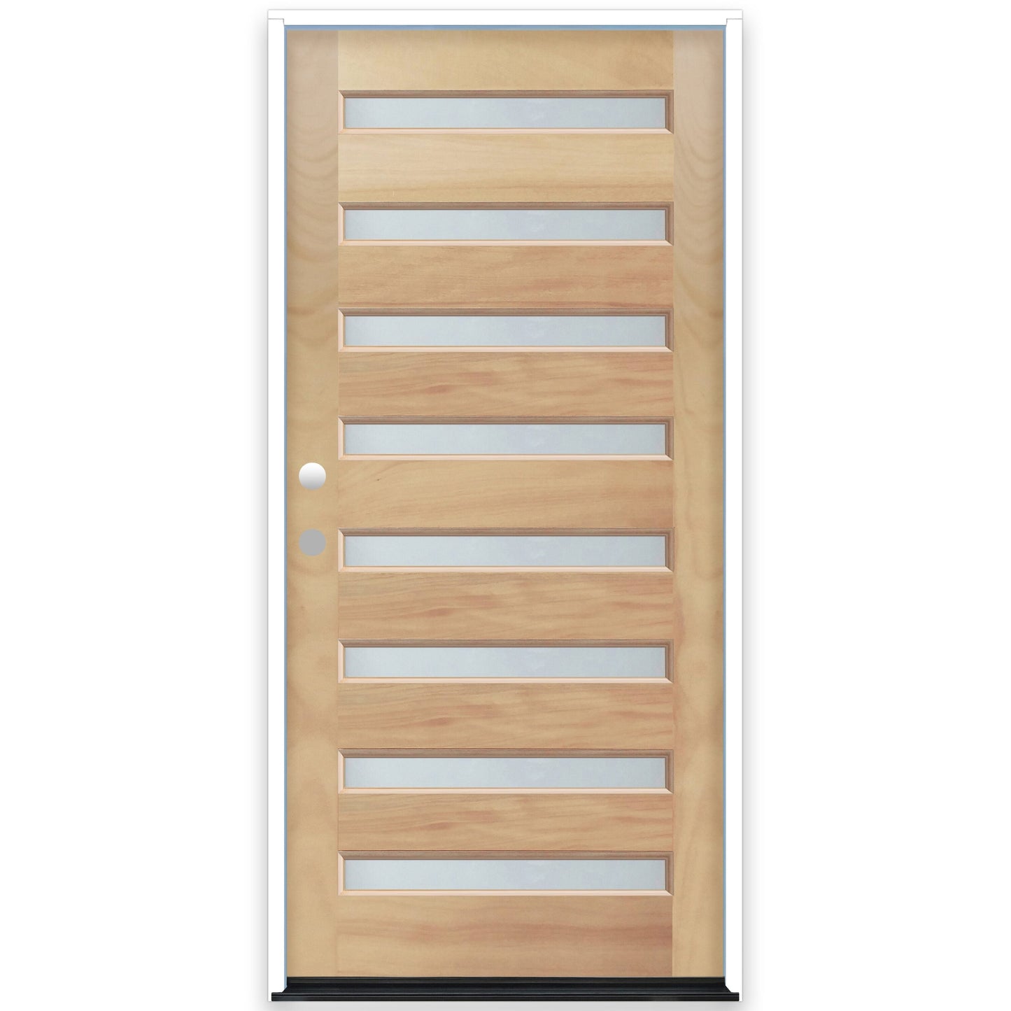 Creative Entryways 36" x 80" Mahogany Front Entry Door with Frosted Glass