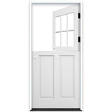 Creative Entryways Craftsman Prehung Single Dutch Front Door - White