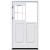 Creative Entryways 42" x 80" Dutch Door, White Painted, with Clear Glass