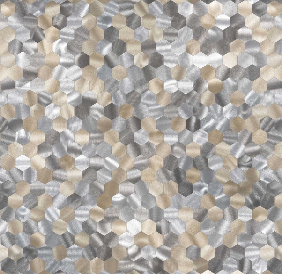 Satori Compound Urban Blend 11-in x 11-in Metallic Composite Hexagon Peel and stick Mosaic Wall Tile product image