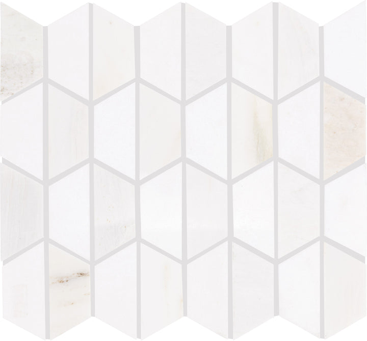Daltile Genuine Stone Cloud 11-in x 12-in Honed Natural stone Marble Patterned Hexagon Mosaic Wall Tile product image
