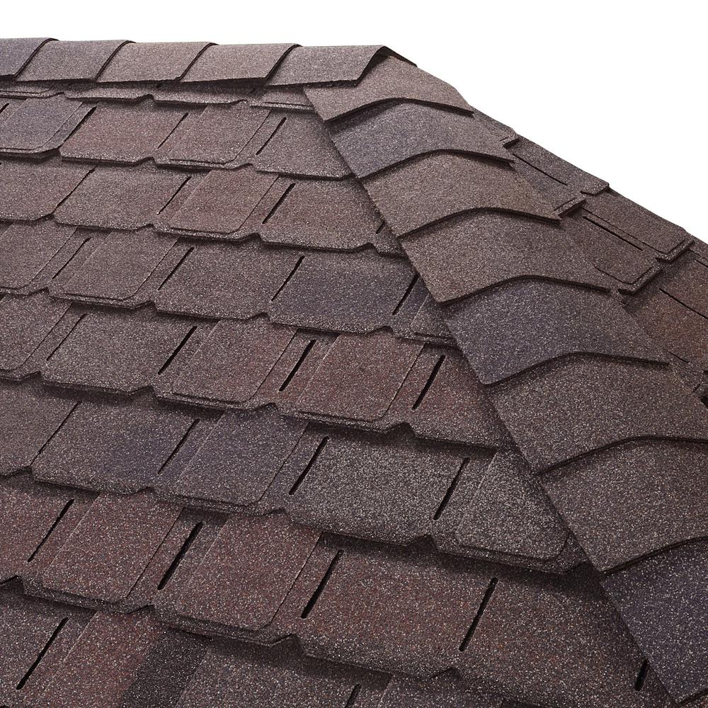 Timbertex Royal Slate Double-Layer Hip and Ridge Cap Roofing Shingles (20 lin. ft. per Bundle) (30-pieces) - Super Arbor
