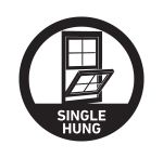 RELIABILT 150 Series New Construction 35-1/2-in x 47-1/2-in x 3-1/4-in Jamb White Vinyl Dual-pane Single Hung Window Half Screen Included