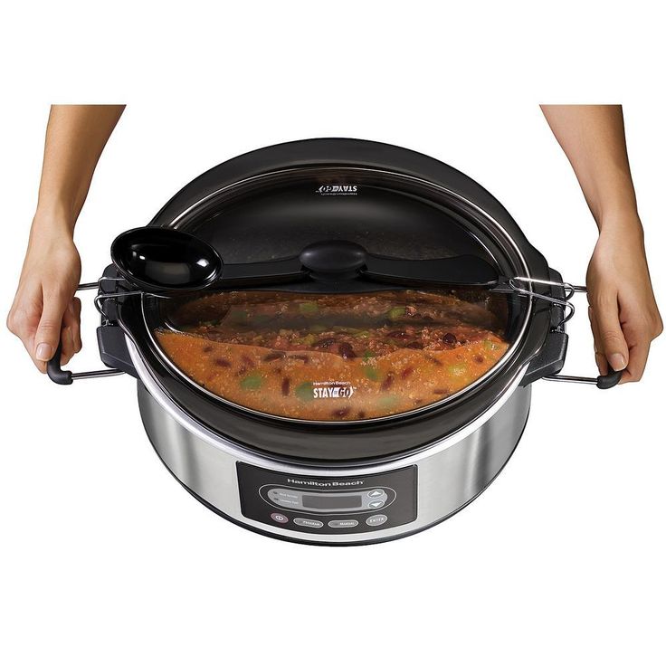 Stay or Go 5 Qt. Stainless Steel Slow Cooker with Temperature Controls