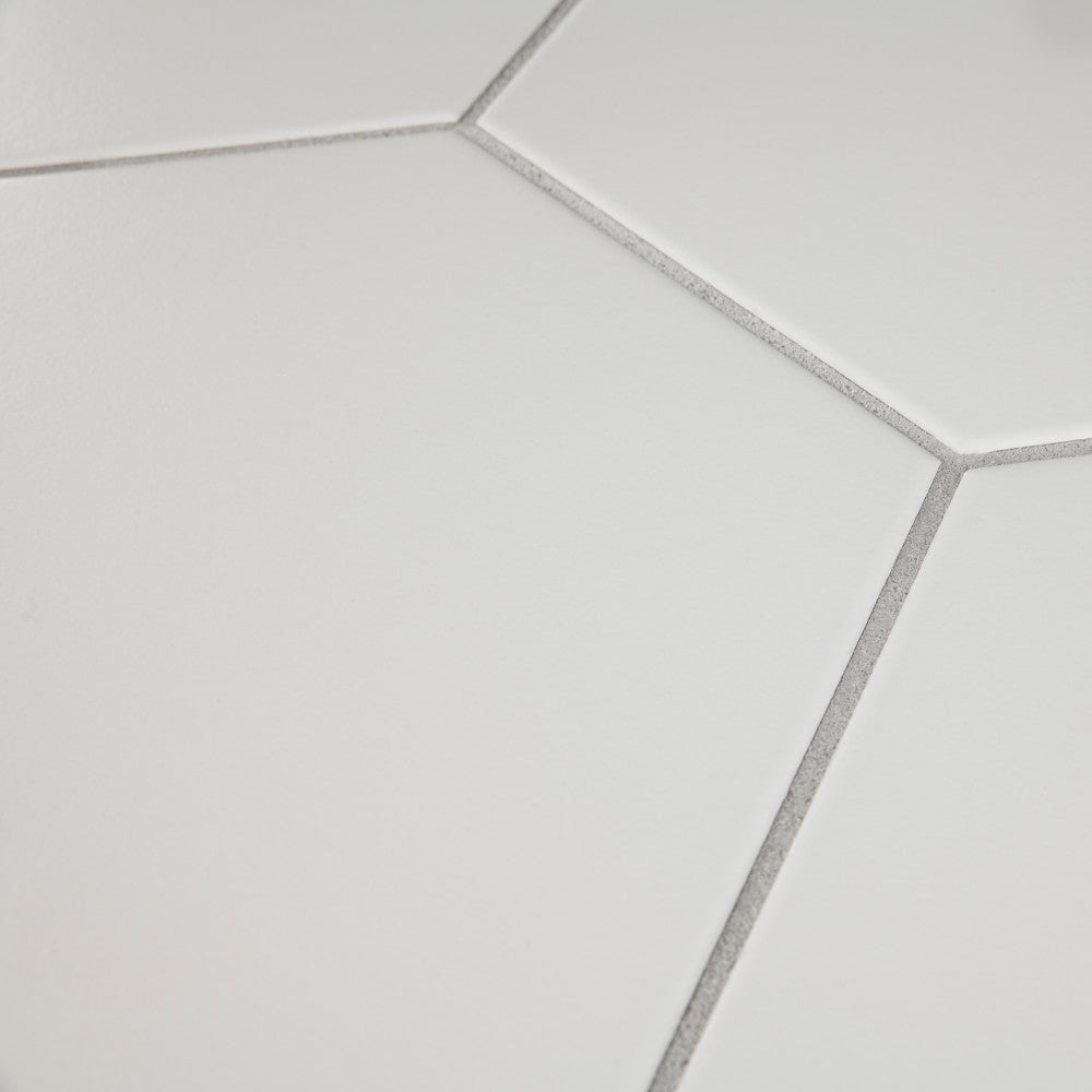 Merola Tile Textile Hex White 8-5/8 in. x 9-7/8 in. Porcelain Floor and Wall Tile (11.56 sq. ft. / case)