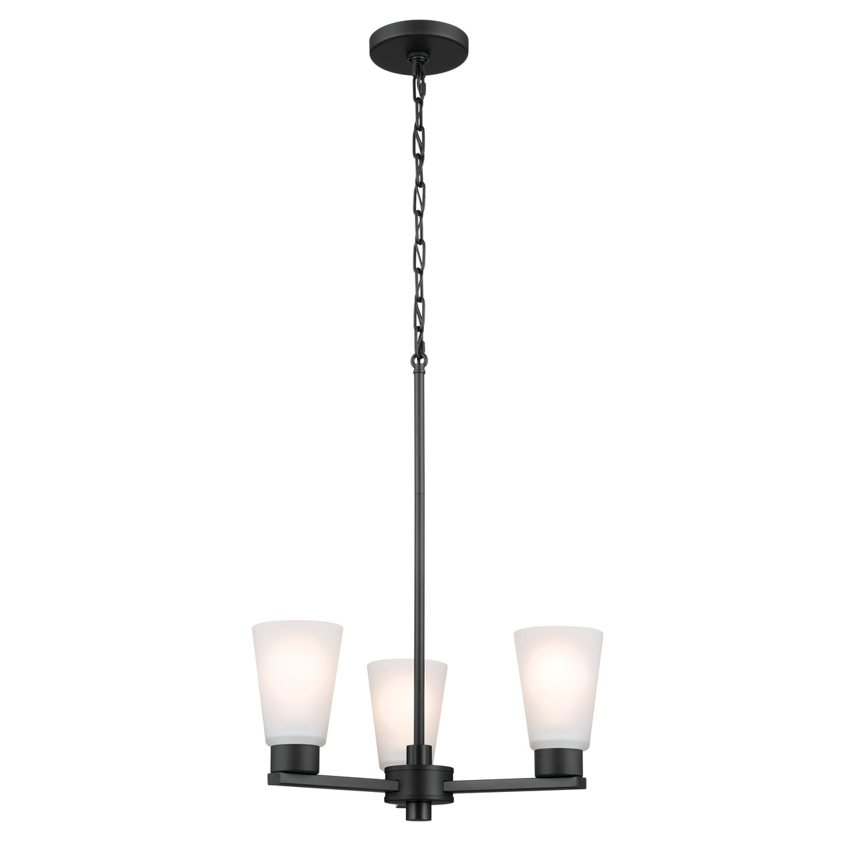 Kichler Stamos 3-Light Black Transitional Chandelier