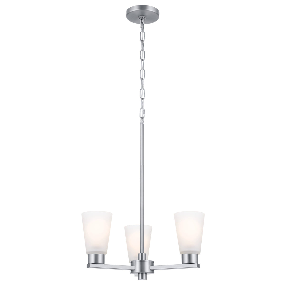 Kichler Stamos 3-Light Brushed Nickel Transitional Chandelier