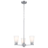 Kichler Stamos 3-Light Brushed Nickel Transitional Chandelier