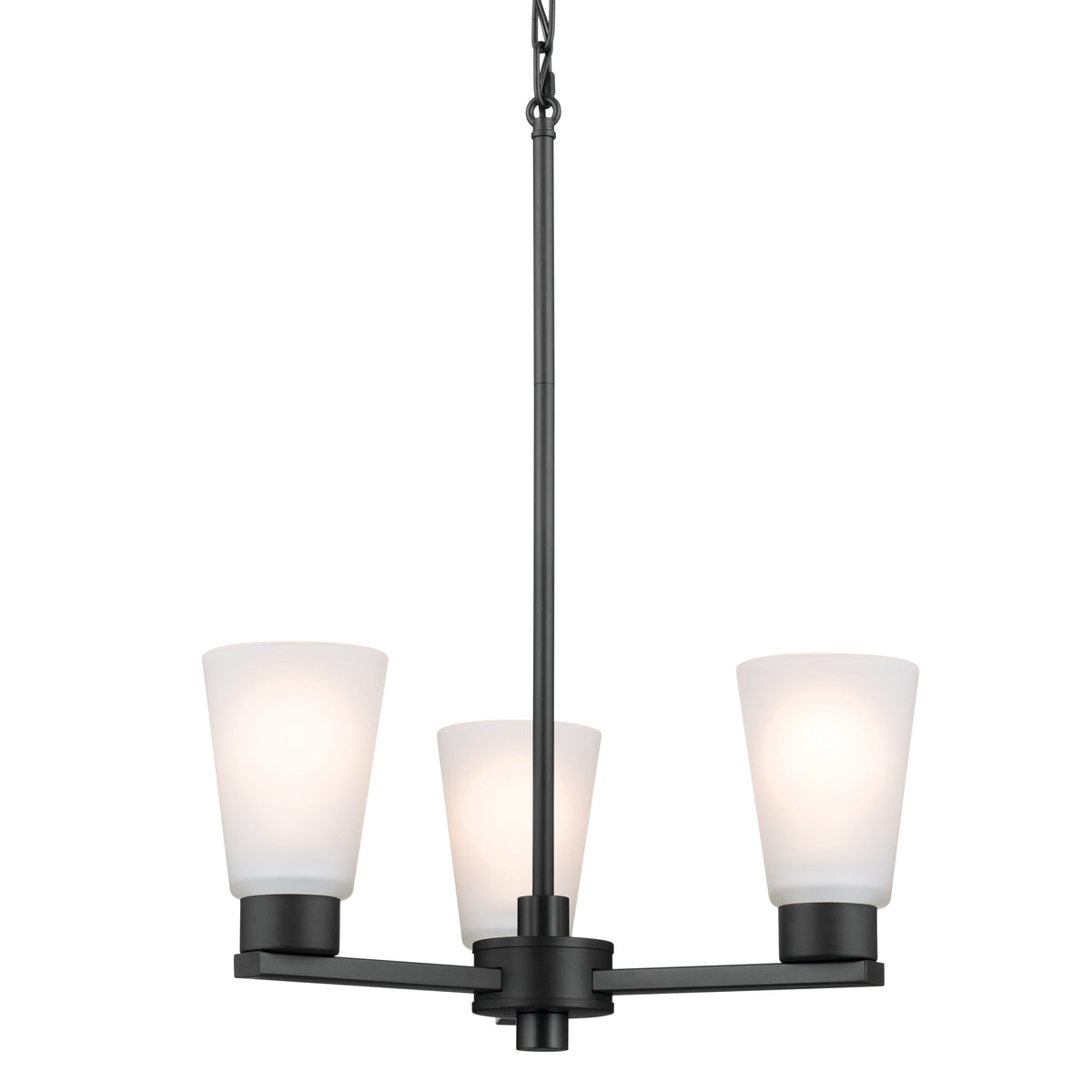 Kichler Stamos 3-Light Black Transitional Chandelier
