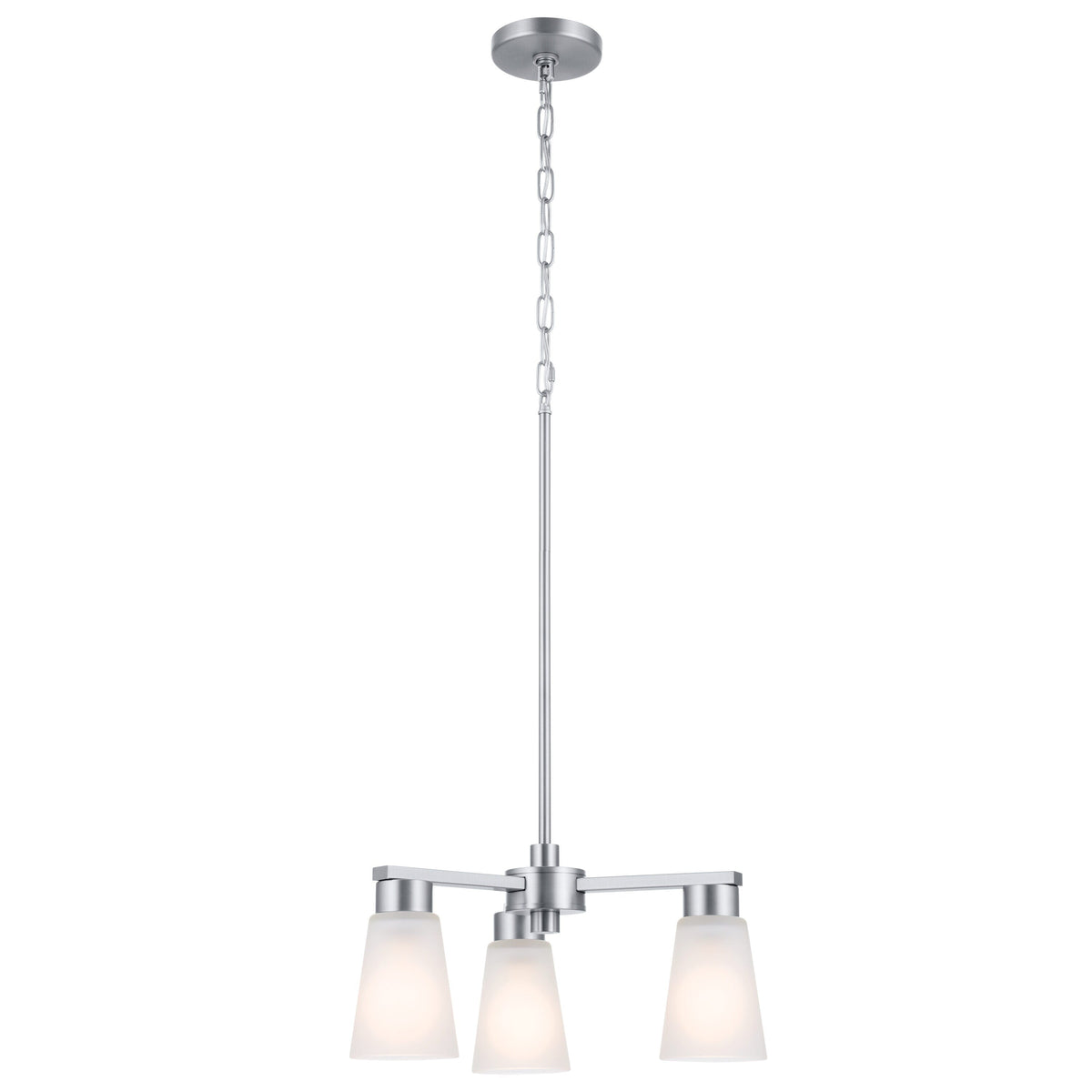 Kichler Stamos 3-Light Brushed Nickel Transitional Chandelier