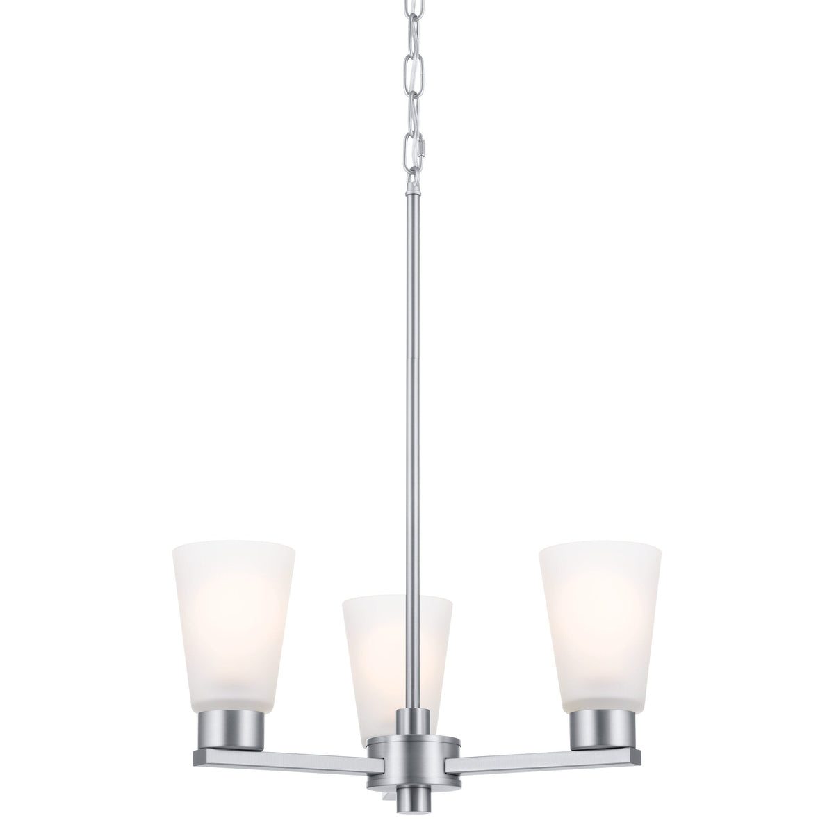 Kichler Stamos 3-Light Brushed Nickel Transitional Chandelier