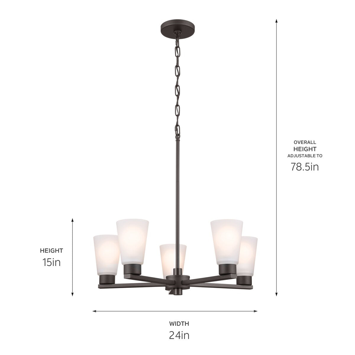 Kichler Stamos 5-Light Bronze Transitional Chandelier