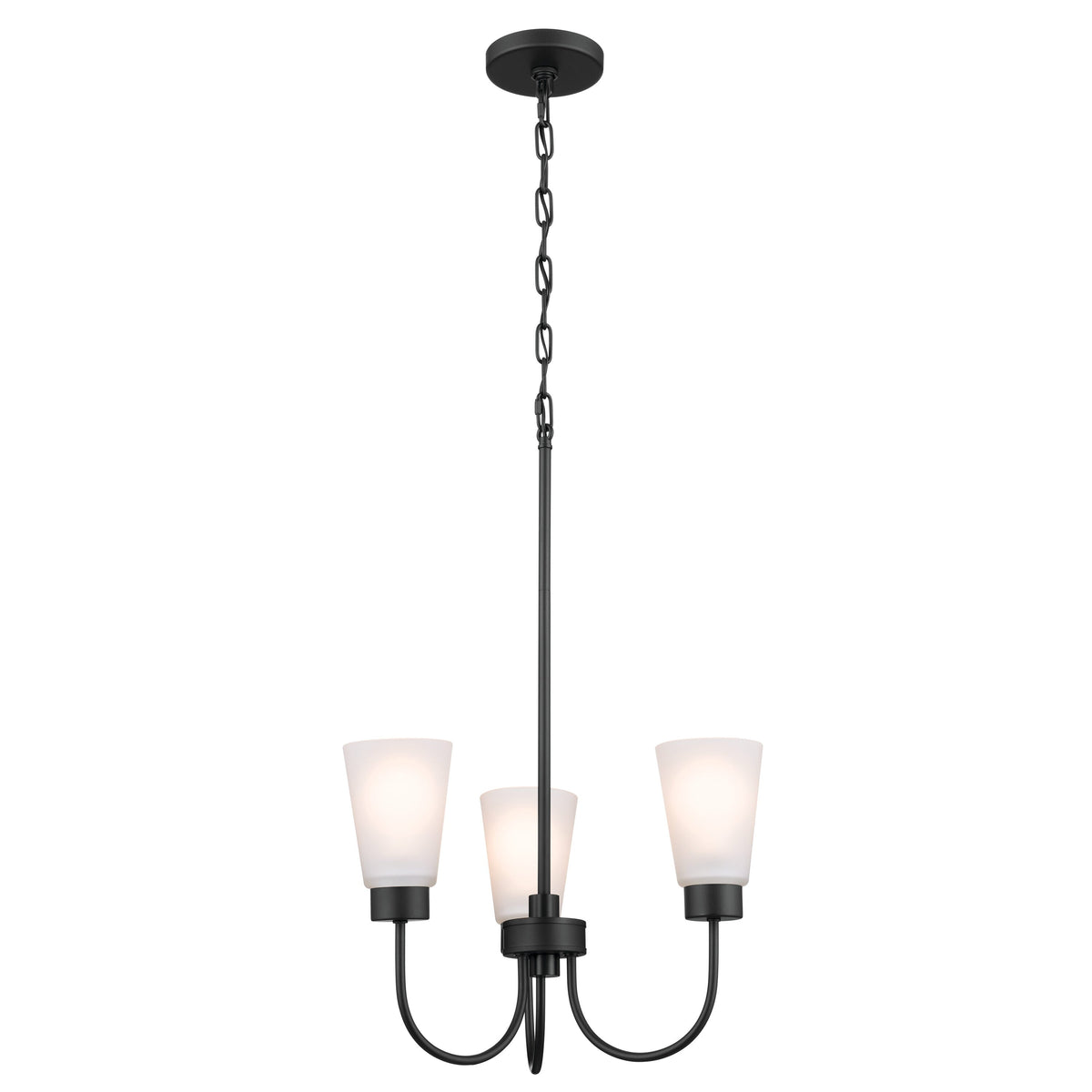 Kichler Erma 3-Light Black Transitional Chandelier