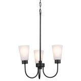 Kichler Erma 3-Light Black Transitional Chandelier