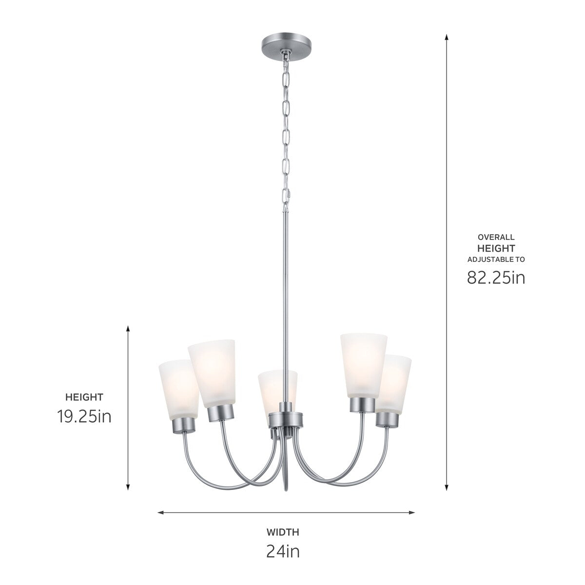 Kichler Erma 5-Light Brushed Nickel Transitional Chandelier